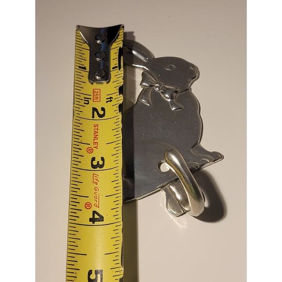 Vintage Seagull Pewter Rabbit Hook 4" x 2.25" Bright Finish Home Wall Decor - Picture 4 of 7